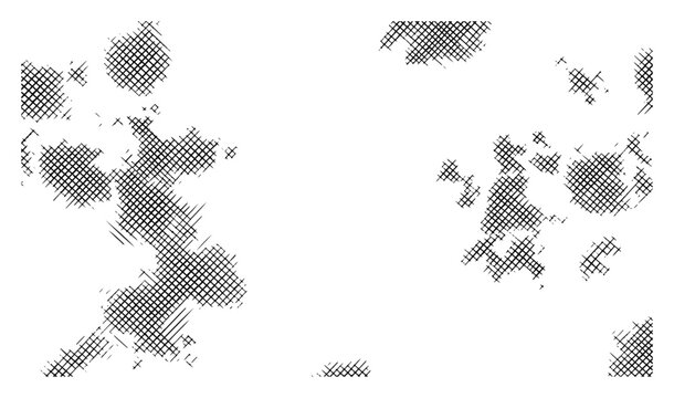 Abstract grunge crosshatch shading spots and texture marks
