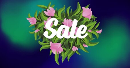 Animation of hello text over colorful graphics and shapes - Powered by Adobe