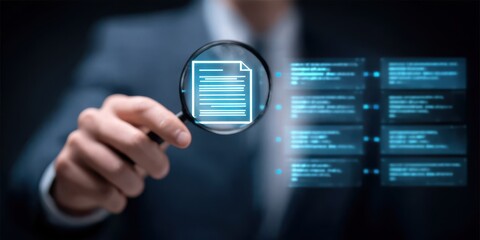 A panoramic business lifestyle view of employment focus and retirement planning with management clarity and marketing detail held in a document using software