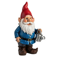 Garden Gnome With Watering Can Isolated