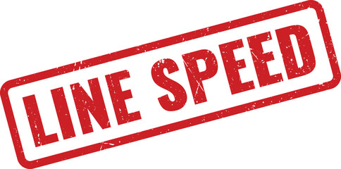 Red Line Speed grunge rubber stamp representing internet connection performance measurement