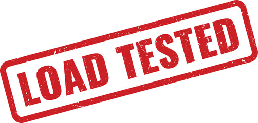 Red Load Tested Grunge Rubber Stamp Approval Seal for Product Validation and Quality Control