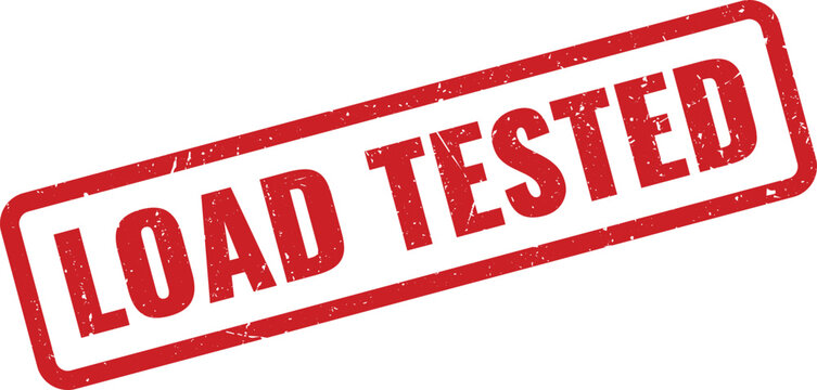 Red Load Tested Grunge Rubber Stamp Approval Seal for Product Validation and Quality Control