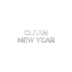 Clean New Year Message in Silver Letters