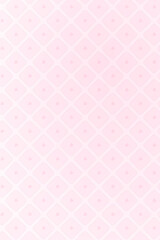 Fototapeta premium Repeating pattern of soft pink diamond shapes each containing a tiny heart, set on a light pastel background for a romantic and minimal decorative texture.