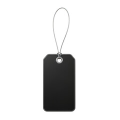 Fototapeta premium Blank price tag with string attachment isolated on transparent background