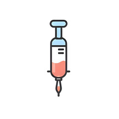 Obraz premium Medical Syringe Icon Illustration