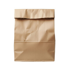 Brown Paper Bag Isolated Black Background