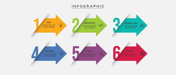 Vector Geometric Infographic Element for Web Design and Marketing