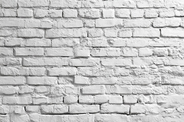 Obraz premium White painted brick wall texture and background