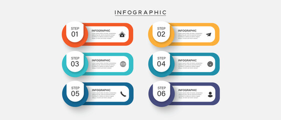 Vector Geometric Infographic Element for Web Design and Marketing