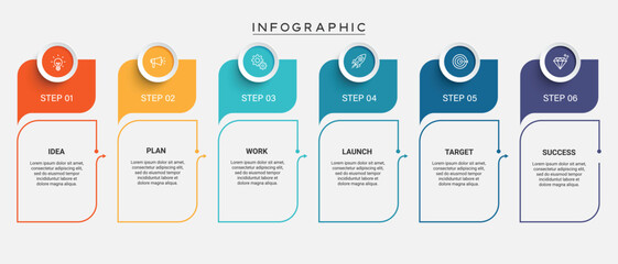 Vector Geometric Infographic Element for Web Design and Marketing