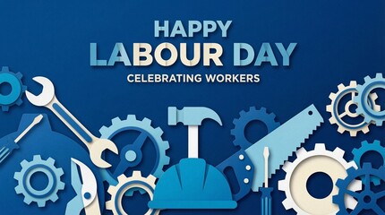Labour Day Celebration Background Honoring Workers and Workforce Unity