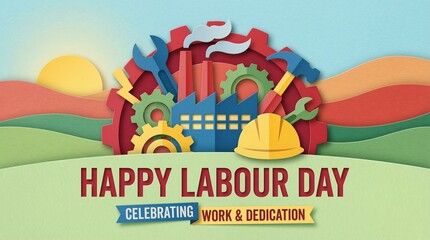 Labour Day Celebration Background Honoring Workers and Workforce Unity
