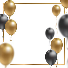 Happy birthday to you copy space greeting text with balloons.