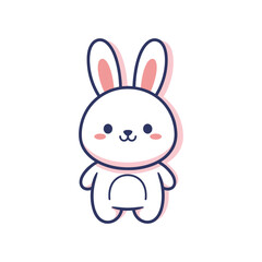 Fototapeta premium Adorable Cartoon Bunny Vector Illustration