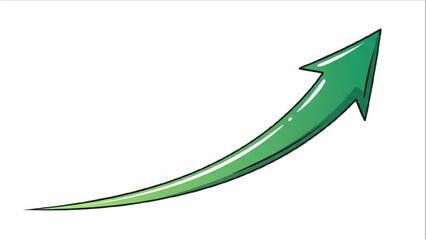A green arrow pointing upwards indicating growth and progress