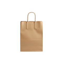 Blank Brown Paper Bag Isolated on Transparent Background