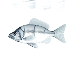 Obraz premium A detailed X ray view of a common fish species swimming in clear water Xray Animal