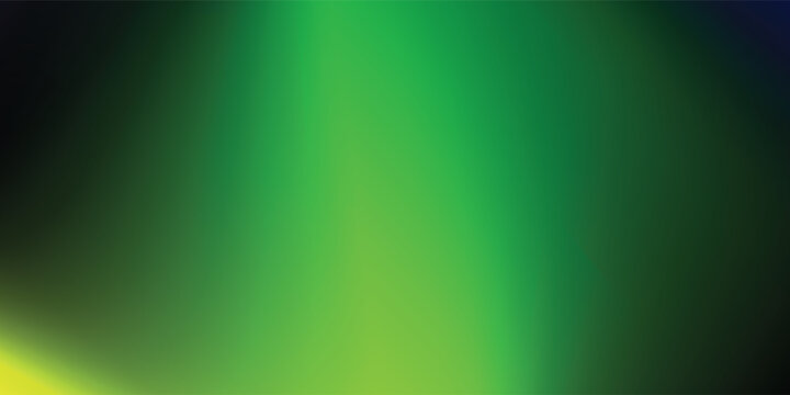 Geometric 3D abstract green mesh waves on dark background vector illustration.