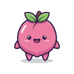 Fototapeta premium Cute Cartoon Apple Character Illustration