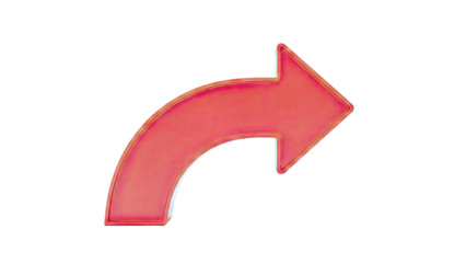 Red Curved Arrow