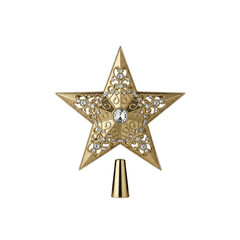 Elegant gold star Christmas tree topper