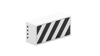 White Rectangular Device with Black and White Stripes