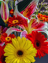 Flower arrangement  in closeup