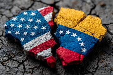 United states venezuela conflict global politics concept