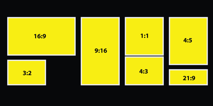 Reference Infographics of Popular Screen Aspect Ratio Formats