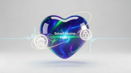 Vibrant glowing core symbolizing a futuristic holographic ai assistant 3d for advanced smart home intelligence
