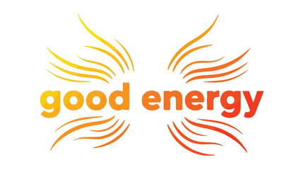 Obraz premium Vibrant gradient good energy logo design representing warmth and positive flow