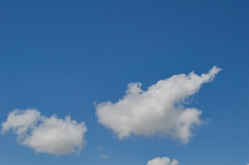 beautiful natural white clouds in the blue sky
