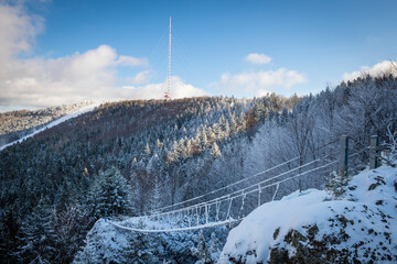 Breathtaking winter landscape from the Skalka lookout point in Slovakia