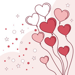 valentine day various heart shapes creating a dreamy romantic atmosphere