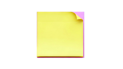 Yellow Post-it Note with Pink Background
