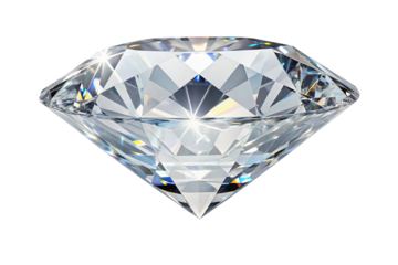 Sparkling diamond gemstone with brilliant facets shining bright