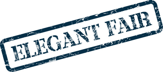 Elegant Fair blue rubber stamp impression for event promotion and sophisticated gatherings