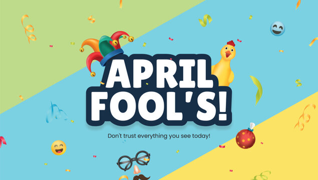 april fools poster design- Vector