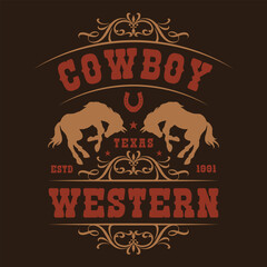 Cowboy western design in Texas