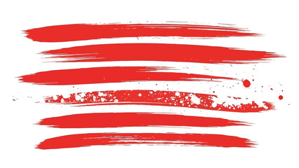 A collection of six bold red brush stroke graphics with a distressed texture on the fourth stroke. © Keyla