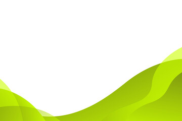 Green wave modern background with white space for text and message. template design. vector illustration	