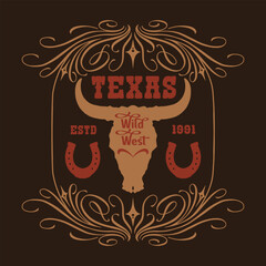 Texas wild west design