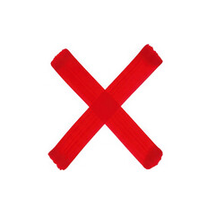 Obraz premium Red x mark isolated on transparent background isolated on transparent background