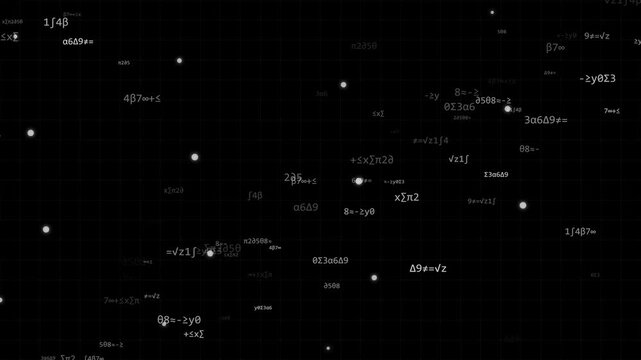 Digital Number Grid Motion Background 4K Seamless Loop