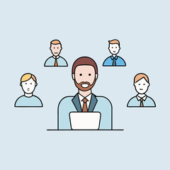 Business meeting with team