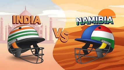 India vs namibia cricket helmet showdown