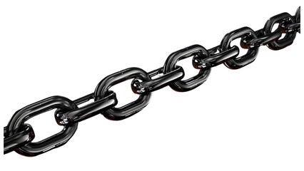 Obraz premium 3d render realistic chain in chrome and black