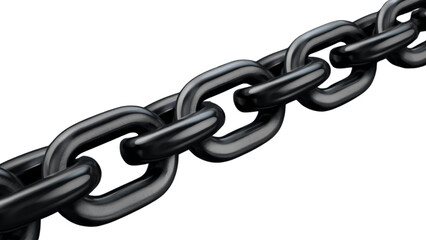 Obraz premium 3d render realistic chain in chrome and black